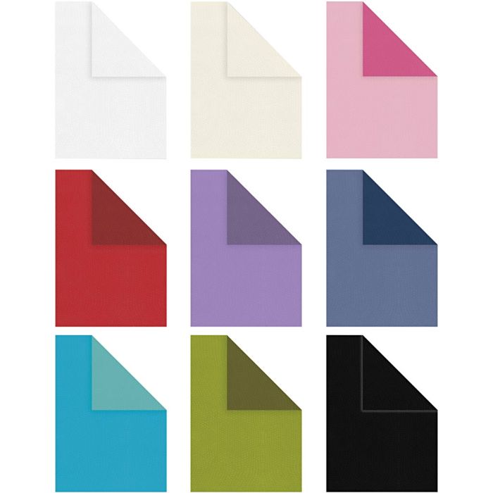 Strukturpapir, A4, ark 210x297 mm, Indhold kan variere, 100 g, ass. farver, 30x20 ark/ 1 pk.