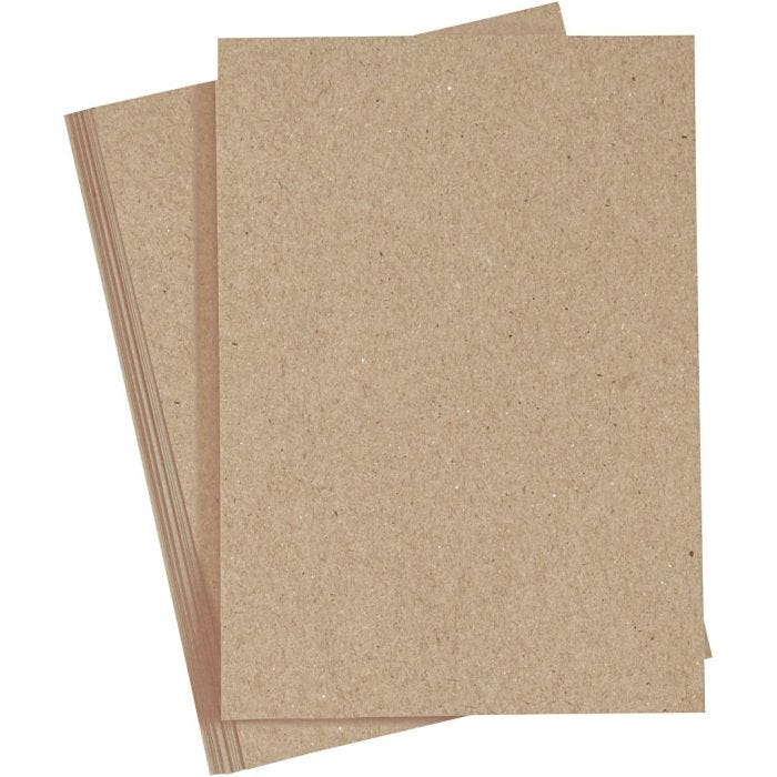 Karton, A4, ark 210x297 mm, 220 g, natur, 10 stk./ 1 pk.
