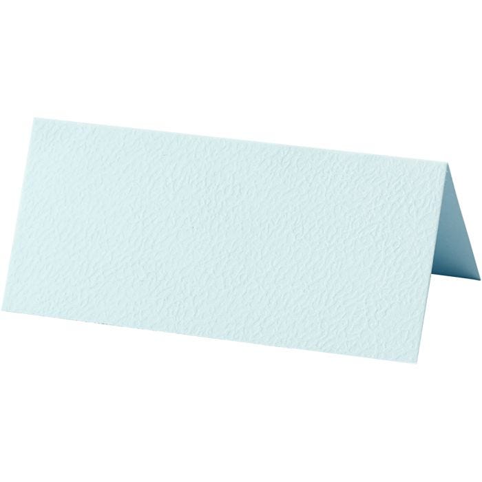 Bordkort, str. 9x4 cm, 220 g, lyseblå, 10 stk./ 1 pk.
