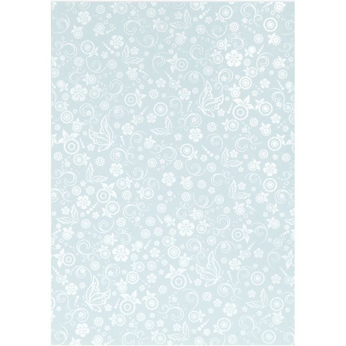 Papir, A4, ark 210x297 mm, 80 g, lyseblå, 20 ark/ 1 pk.