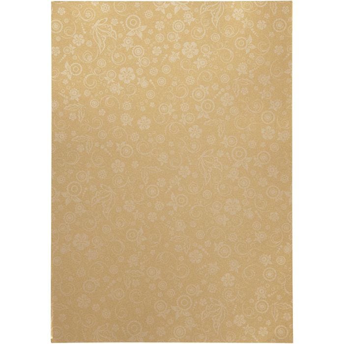 Papir, A4, ark 210x297 mm, 80 g, guld, 20 ark/ 1 pk.