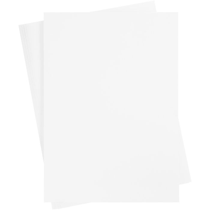 Karton, ark 50x70 cm, 270 g, hvid, 10 ark/ 1 pk.