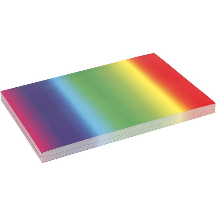 Regnbuekarton, A4, ark 210x297 mm, 180 g, 100 ark/ 1 pk.