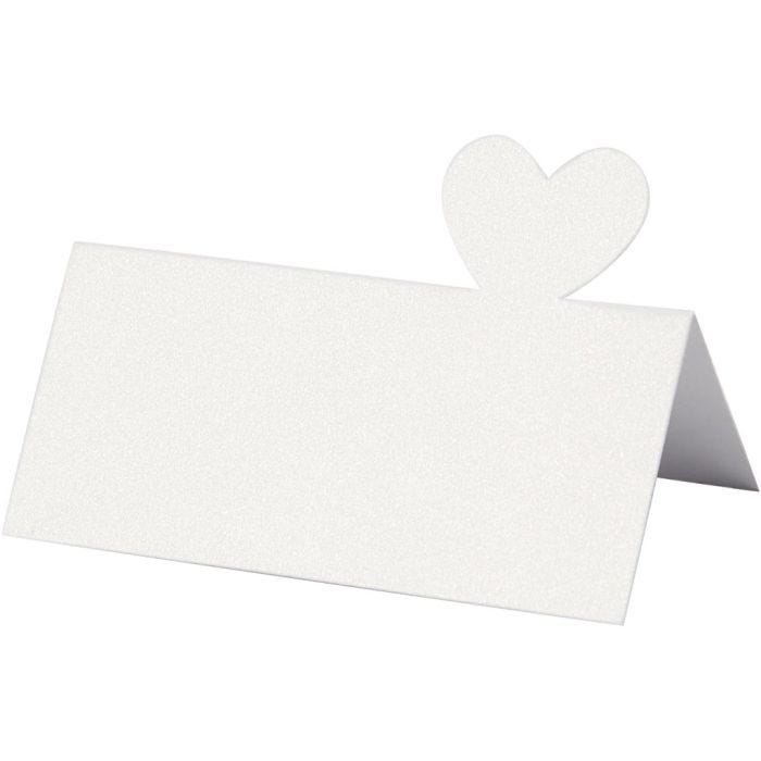 Bordkort, str. 8x8,5 cm, 120 g, hvid, 20 stk./ 1 pk.