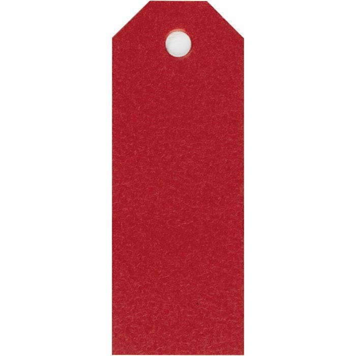 Manilamærker, str. 3x8 cm, 220 g, rød, 20stk./ 1 pk.