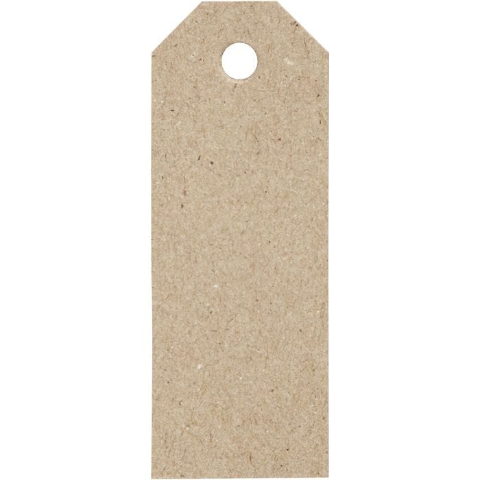 Manilamærker, str. 3x8 cm, 220 g, natur, 20stk./ 1 pk.