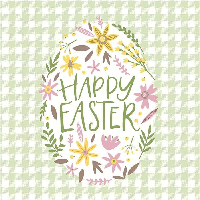 Servietter, Happy Easter, str. 33x33 cm, 20 stk./ 1 pk.