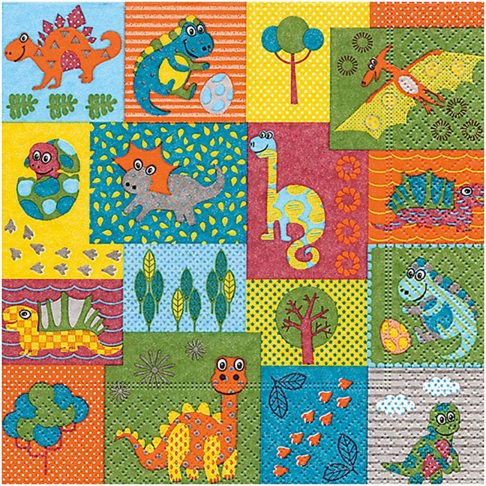 Servietter, babydyr, str. 33x33 cm, 20 stk./ 1 pk.