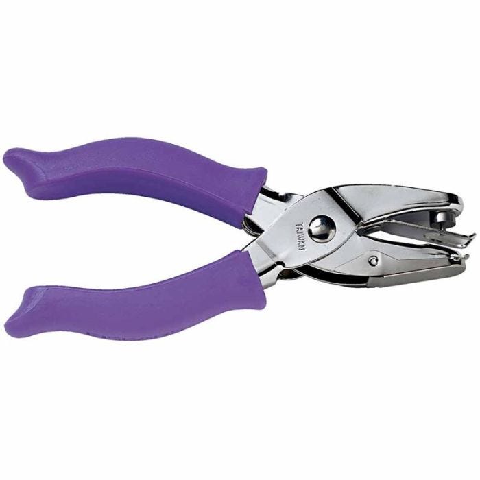 Hand punch, lille cirkel, hulstr. 1,5 mm, 1 stk.