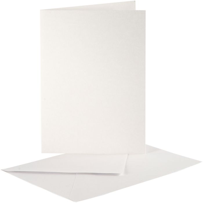 Perlemorskort og kuvert, kort str. 10,5x15 cm, kuvert str. 11,5x16,5 cm, creme, 10sæt/ 1 pk.