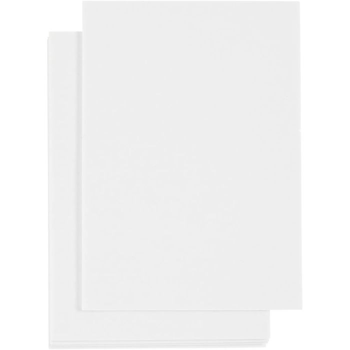 3D skumark, A6, ark 105x148 mm, tykkelse 2 mm, hvid, 5ark/ 1 pk.