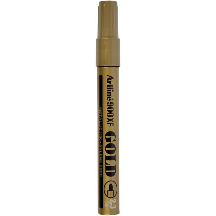 Dekorationstusch, streg 2,3 mm, guld, 1 stk.