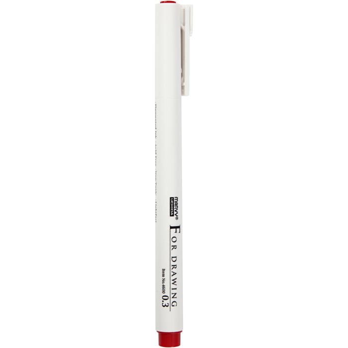 Skrivetusch, streg 0,3 mm, rød, 1 stk.