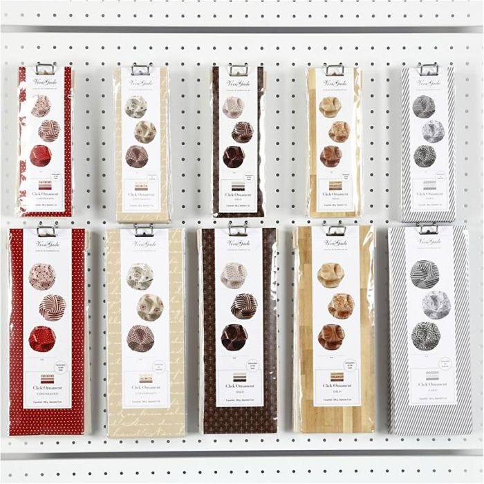 Click ornamenter, diam. 5+9 cm, 10x10 pk./ 1 pk.