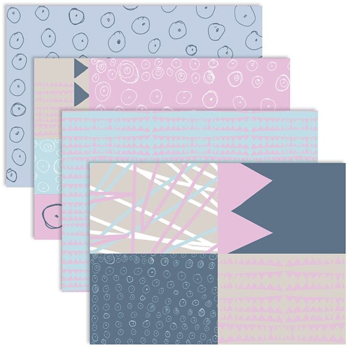 Decoupagepapir, ark 25x35 cm, 17 g, 4x2 ark/ 1 pk.
