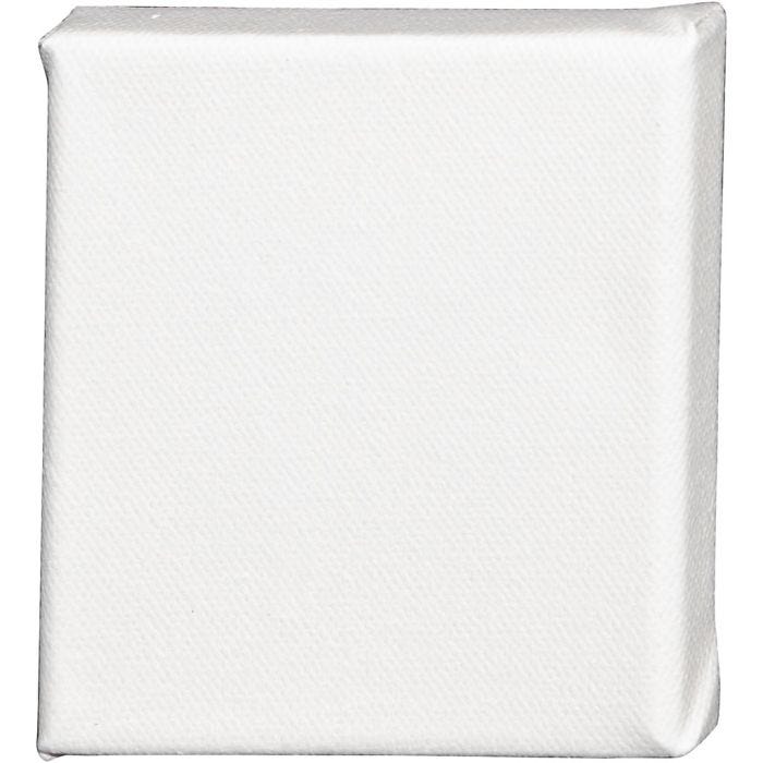 Malerlærred, D: 1.6 cm, str. 10x10 cm, 360 g, hvid, 10 stk./ 1 pk.