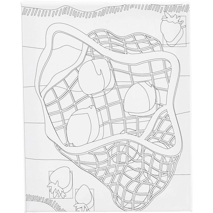 Malerlærred med print, Citrusfrugter , D: 1,6 cm, str. 24x30 cm, 360 g, 1 stk.
