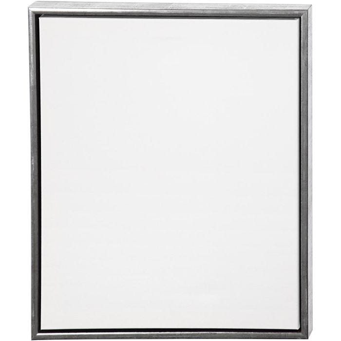 Malerlærred med træramme, str. 50x60 cm, 360 g, antik sølv, hvid, 1 stk.