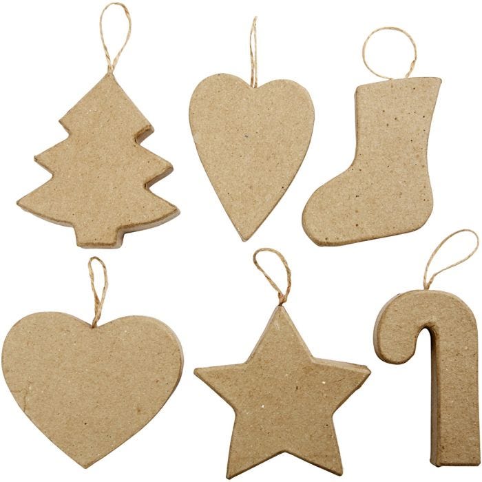 Juleophæng, H: 7+8 cm, 6 stk./ 1 pk.