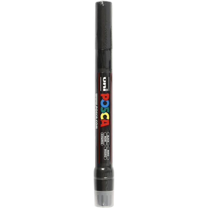 Posca Tusch, nr. PCF350, streg 1-10 mm, brush, sort, 1 stk.