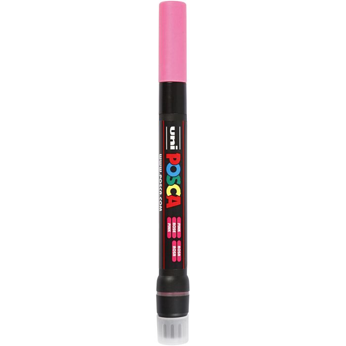 Posca Tusch, nr. PCF350, streg 1-10 mm, brush, pink, 1 stk.