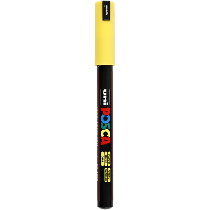 Posca Tusch, nr. PC-1MR, streg 0,7 mm, extra-fine, gul, 1 stk.