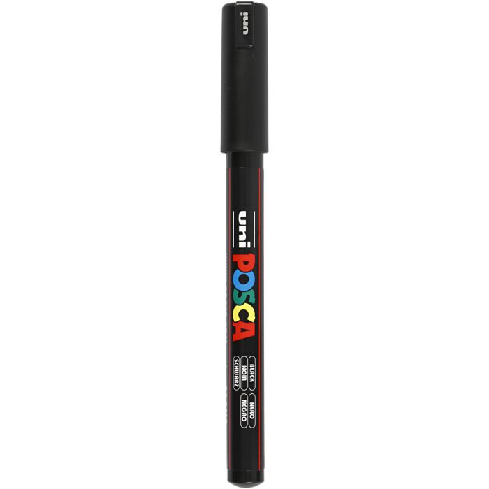 Posca Tusch, nr. PC-1MR, streg 0,7 mm, extra-fine, sort, 1 stk.
