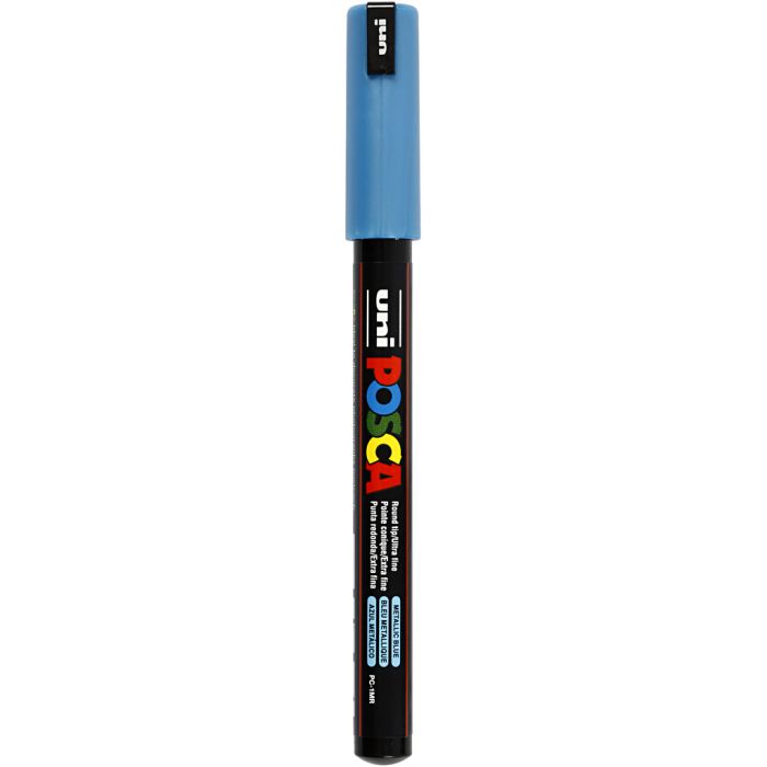 Posca Tusch, nr. PC-1MR, streg 0,7 mm, extra-fine, metallic blå, 1 stk.