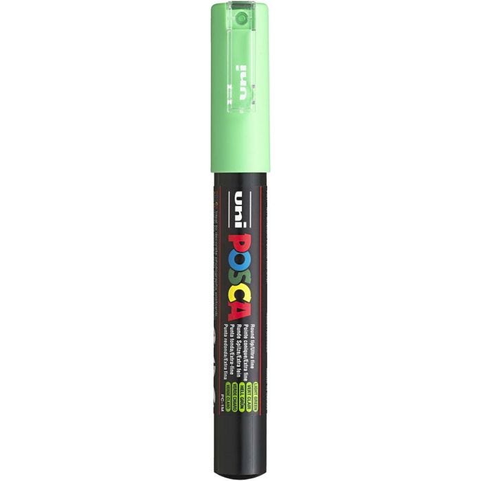 Posca Tusch, nr. PC-1M, streg 0,7 mm, lys grøn, 1 stk.