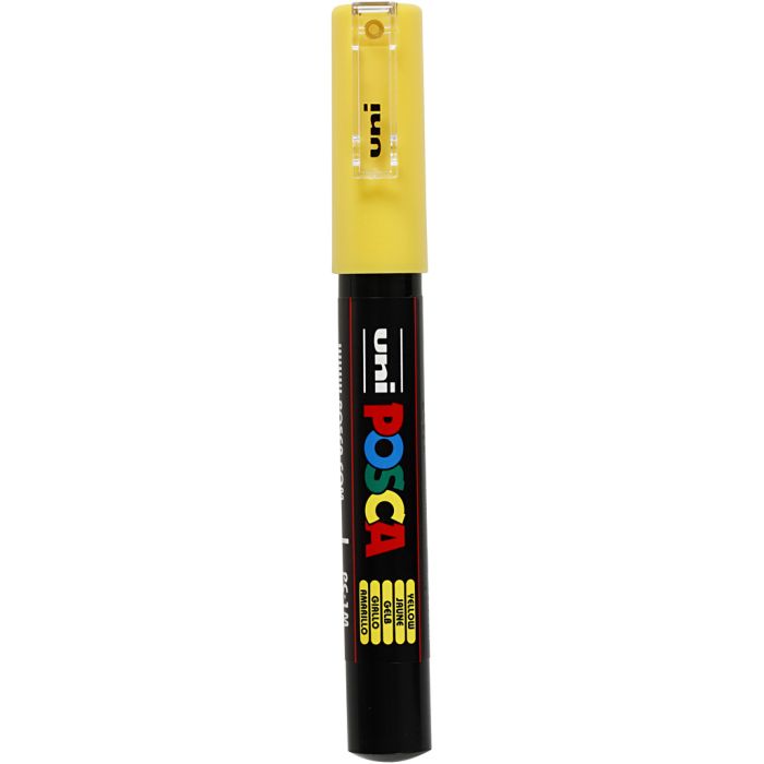 Posca Tusch, nr. PC-1M, streg 0,7 mm, extra-fine, gul, 1 stk.