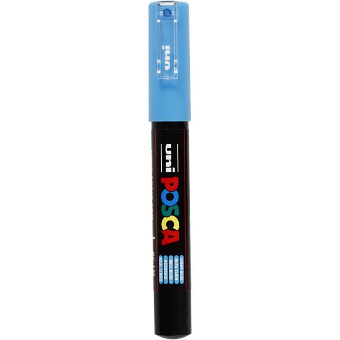 Posca Tusch, nr. PC-1M, streg 0,7 mm, extra-fine, lyseblå, 1 stk.