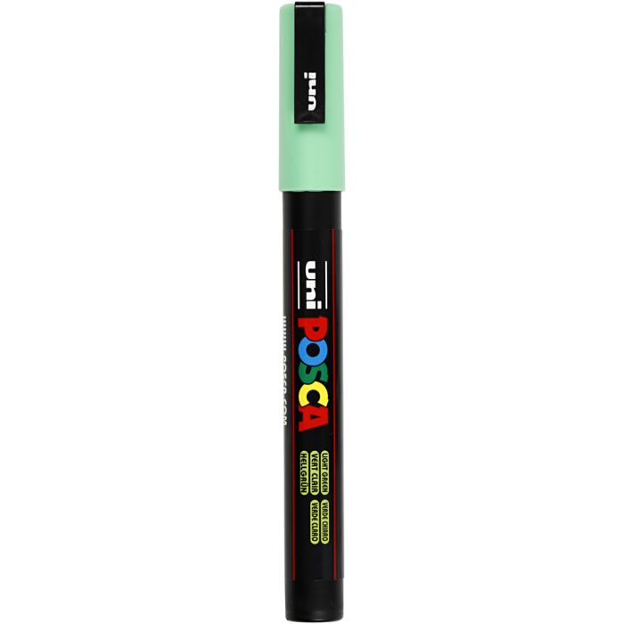 Posca Tusch, nr. PC-3M, streg 0,9-1,3 mm, fine, lys grøn, 1 stk.