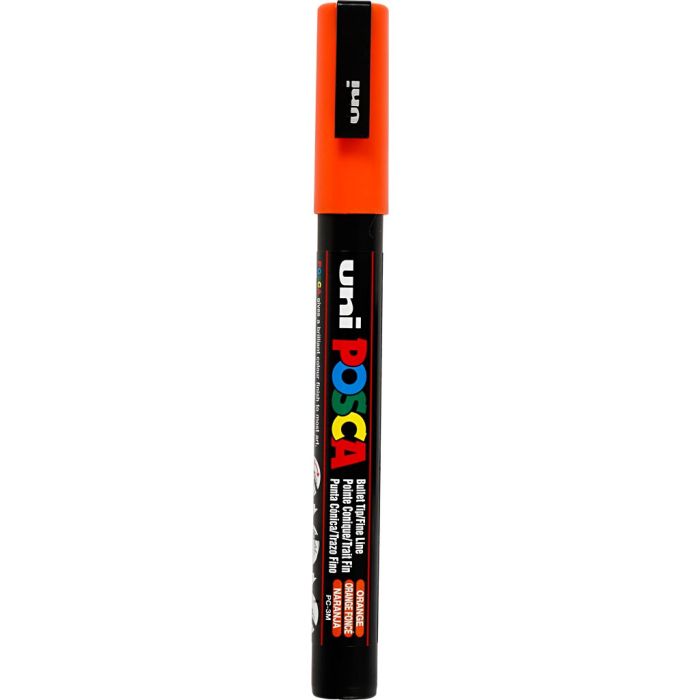 Posca Tusch, nr. PC-3M, streg 0,9-1,3 mm, fine, orange, 1 stk.