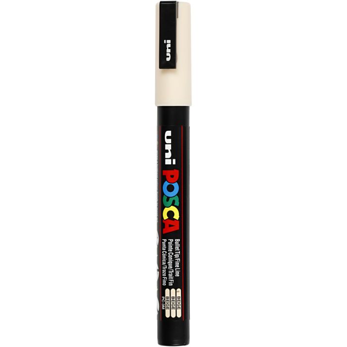 Posca Tusch, nr. PC-3M, streg 0,9-1,3 mm, beige, 1 stk.
