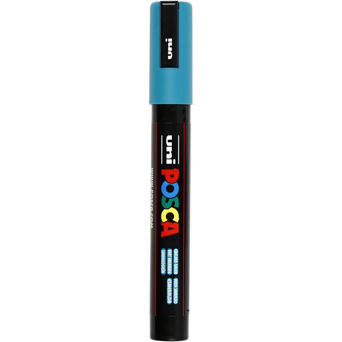 Posca Tusch, nr. PC-5M, streg 2,5 mm, medium, smaragdgrøn, 1 stk.