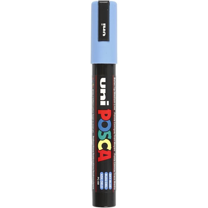 Posca Tusch, nr. PC-5M, streg 2,5 mm, medium, himmelblå, 1 stk.