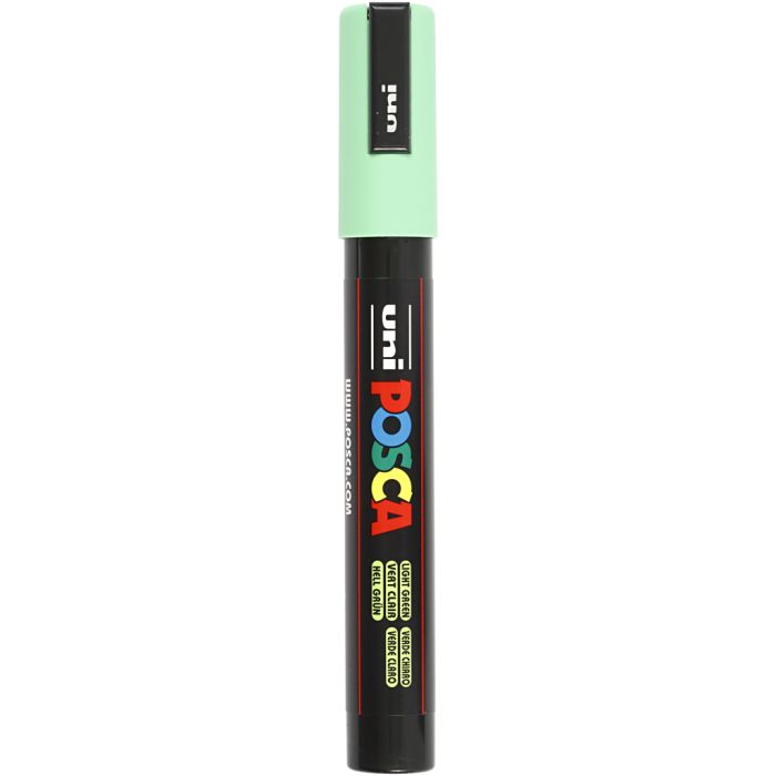 Posca Tusch, nr. PC-5M, streg 2,5 mm, medium, lys grøn, 1 stk.
