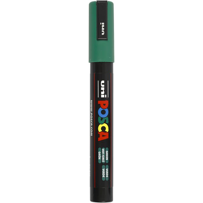 Posca Tusch, nr. PC-5M, streg 2,5 mm, medium, grøn, 1 stk.