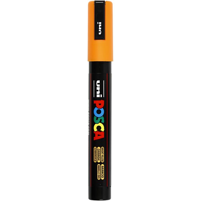 Posca Tusch, nr. PC-5M, streg 2,5 mm, medium, orange, 1 stk.