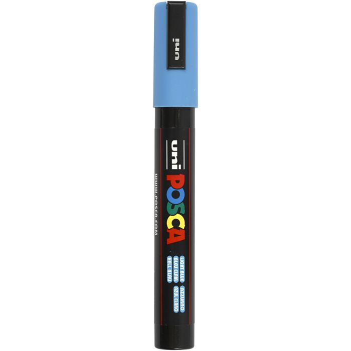 Posca Tusch, nr. PC-5M, streg 2,5 mm, medium, lyseblå, 1 stk.