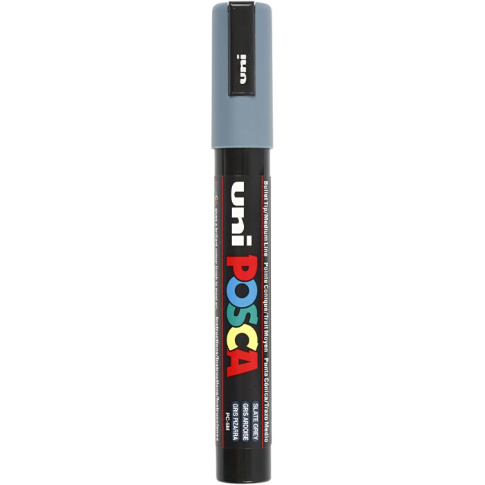 Posca Tusch, nr. PC-5M, streg 2,5 mm, medium, slate grey, 1 stk.