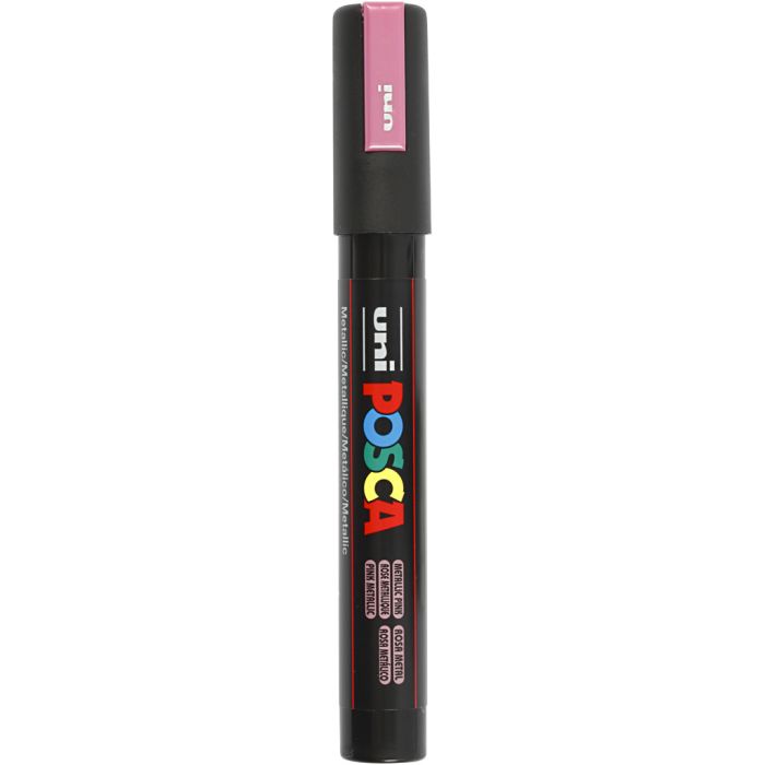 Posca Tusch, nr. PC-5M, streg 2,5 mm, medium, metallic pink, 1 stk.
