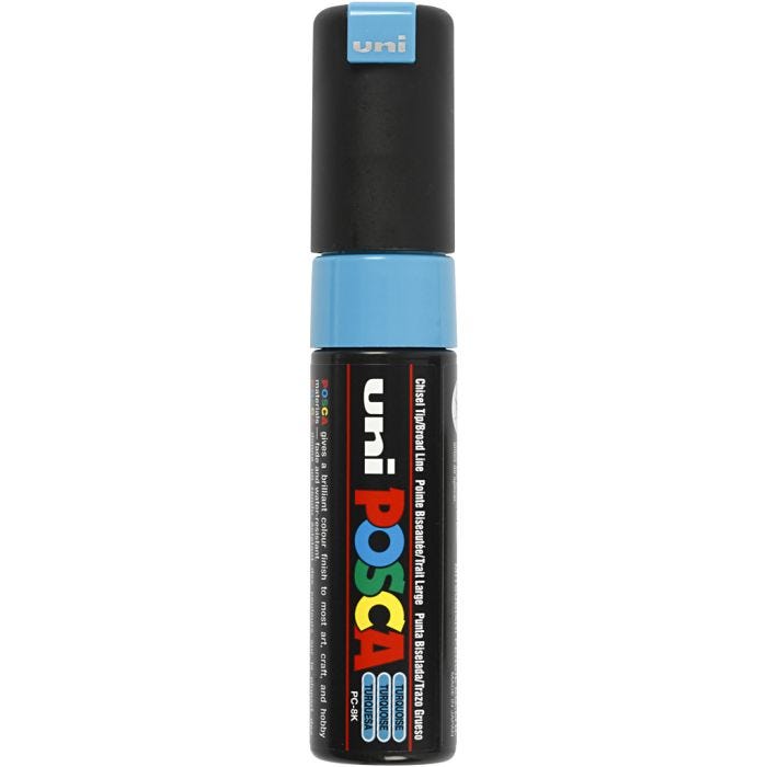 Posca Tusch, nr. PC-8K, streg 8 mm, broad, turkis, 1 stk.