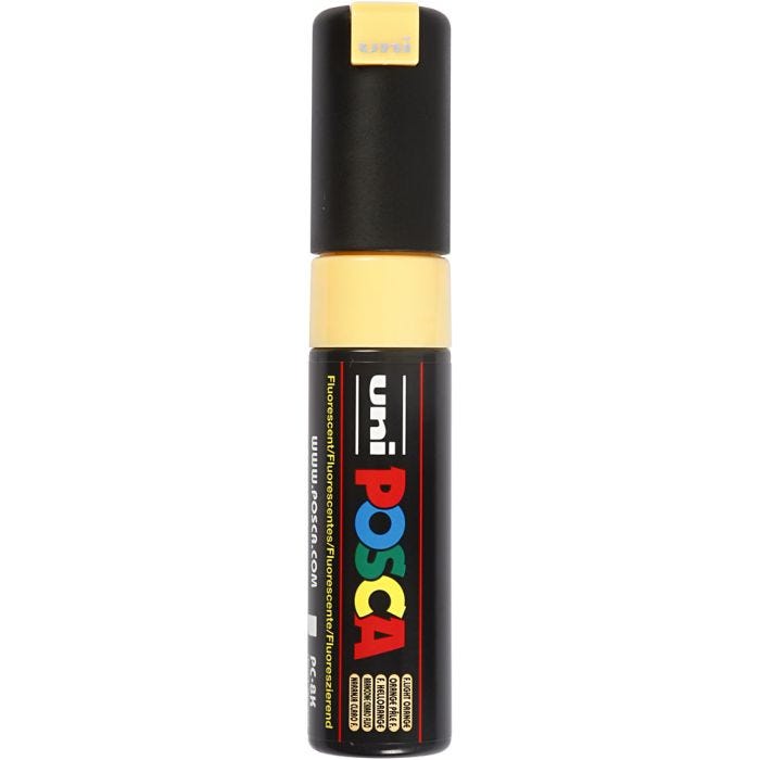 Posca Tusch, nr. PC-8K, streg 8 mm, broad, fluorescerende lys orange, 1 stk.