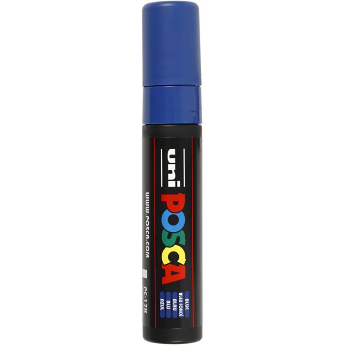 Posca Tusch, nr. PC-17K, streg 15 mm, extra broad, blå, 1 stk.