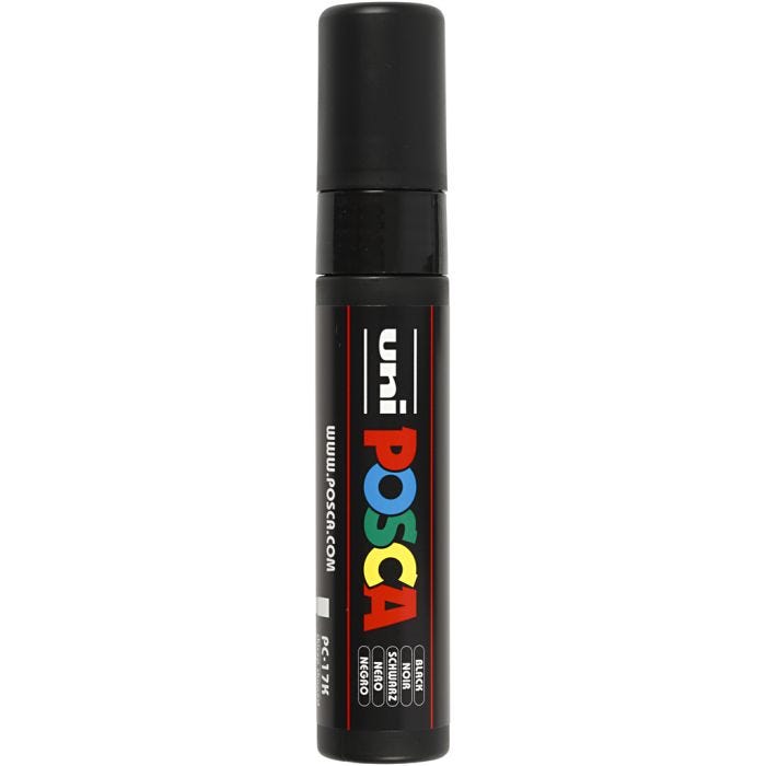 Posca Tusch, nr. PC-17K, streg 15 mm, extra broad, sort, 1 stk.
