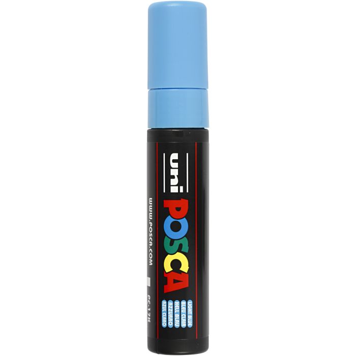 Posca Tusch, nr. PC-17K, streg 15 mm, extra broad, lyseblå, 1 stk.