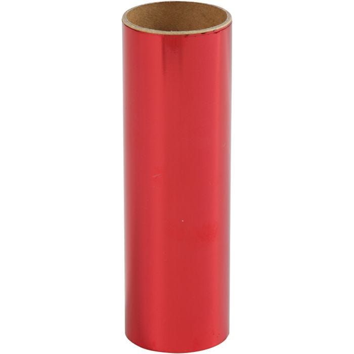 Dekorationsfolie, B: 15,5 cm, tykkelse 0,02 mm, rød, 50 cm/ 1 rl.