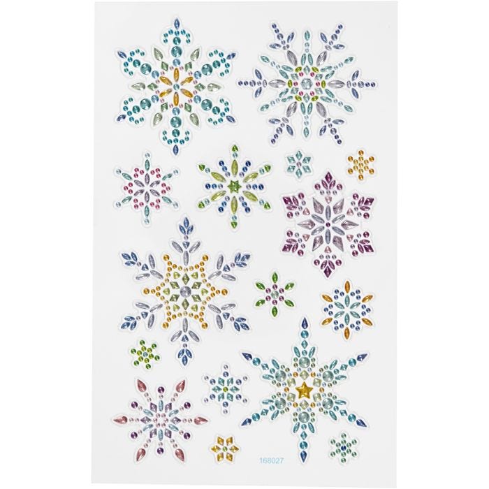 Diamond stickers, iskrystaller, ark 10x16 cm, 1 ark
