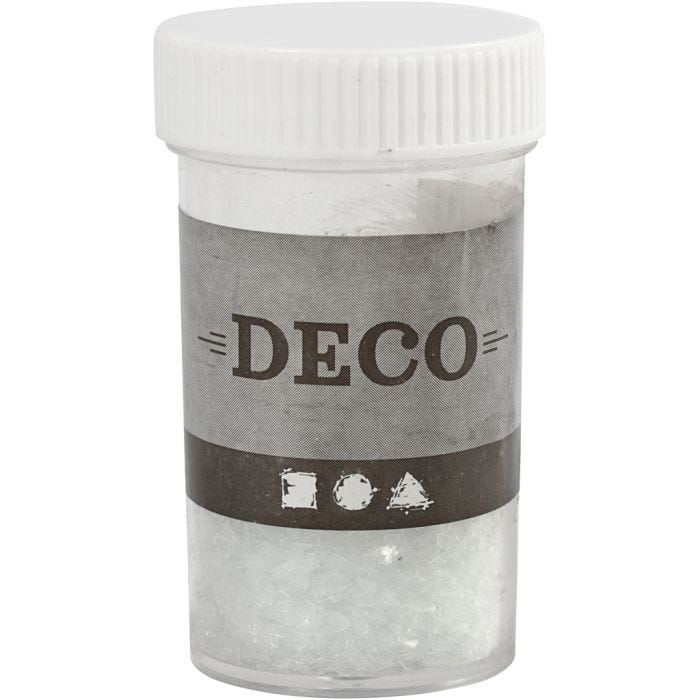 Glitter, str. 1-3 mm, transparent, 30 g/ 1 ds.